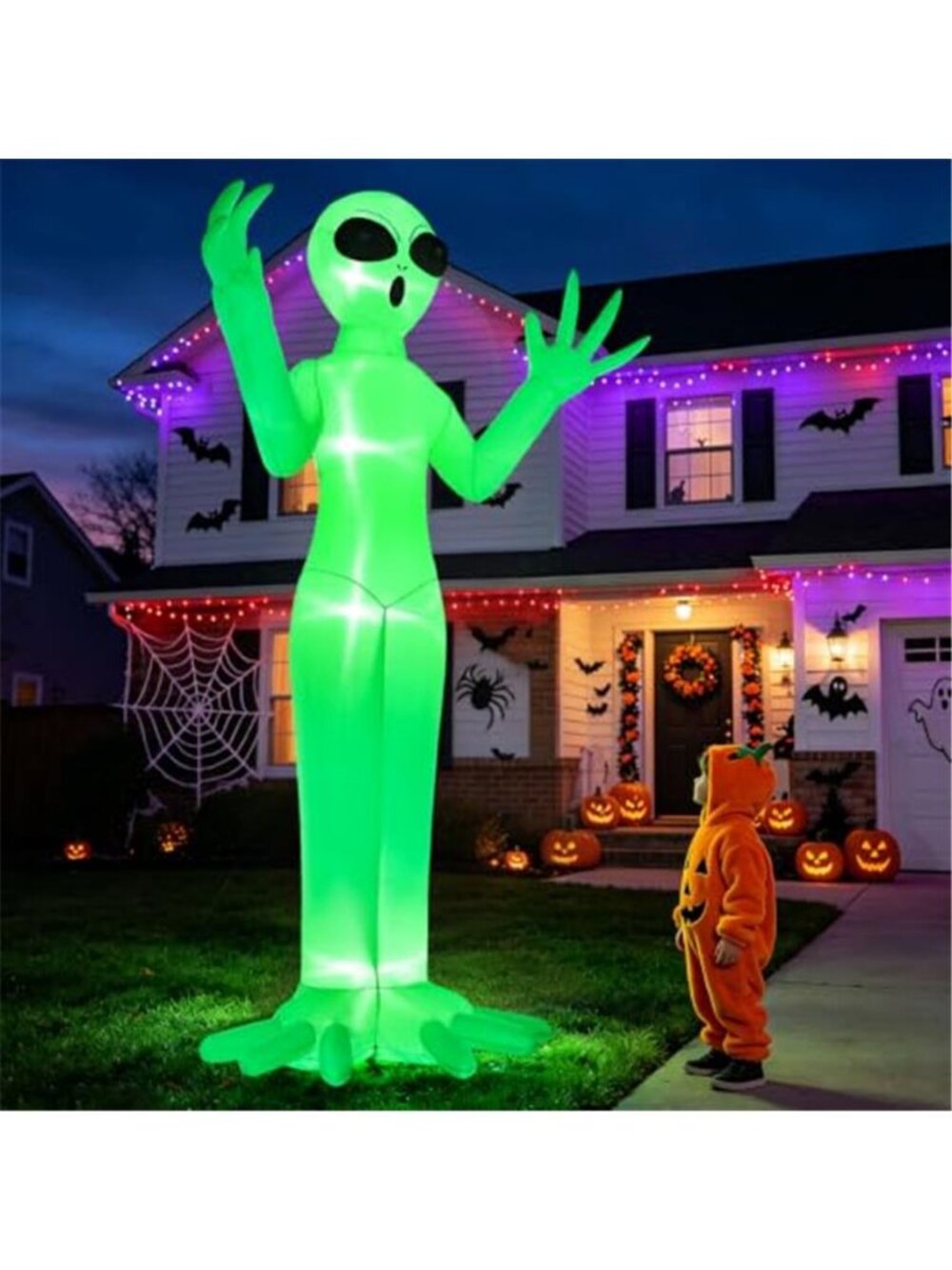 10FT Giant Halloween Inflatables Alien Outdoor Decoration